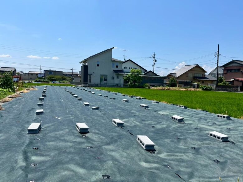 愛知県一宮市 防草シート 施工後